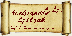 Aleksandra Ljiljak vizit kartica